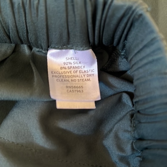 Nordstrom Signature silk palazzo drawstring pants, sz 0 NWT - Picture 11 of 12